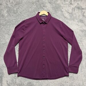 Twillory Shirt Mens XL Purple Athleisure Long Sleeve Button Up Performance
